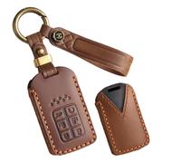HIBEYO Custodia per chiave auto adatta per Honda CRV City Turbo Crider XRV Civic Accord Odyssey Pilot Fit in pelle portachiavi accessori 6 tasti marrone