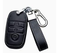 HIBEYO Custodia per Chiavi Auto Smart Adatta per KIA K4 Rio PRO Sportage Sorento Optima Portachiavi Auto Decorazione 3 Tasti B Nero