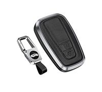 HIBEYO,Custodia per portachiavi auto per Toyota CHR C-HR Camry Prius Prado 2 pulsanti, telecomando senza chiave, in pelle metallica, accessori per chiavi automatiche, colore: nero