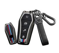 HIBEYO Keyless - Custodia per chiave dell'auto, adatta per BYD Atto 3, Dolphin Han Tang Yuan, Song Qin, portachiavi a distanza, 4 tasti, colore: Nero