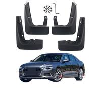 HIBEYO Parafango auto compatibile con Audi A6 C8 Base 2019 - 2025, paraspruzzi parafanghi anteriore e posteriore, non necessita di foratura, durevole accessorio per auto