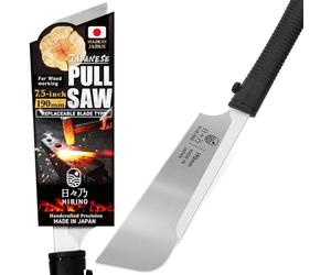 HIBINO Kataba - Sega a mano giapponese da 190 mm, con denti a taglio trasversale fine, leggera, lama a bordo singolo per lavori di precisione del legno, falegnameria e progetti di dettaglio, lama