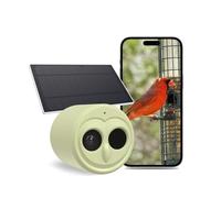 Hibird - Telecamera per bird watching 5G, intelligenza artificiale intelligente per identificare e catturare automaticamente oltre 10000 specie di uccelli, IP66, mini telecamera wireless con pannello