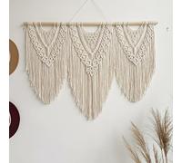 Hibisaws Macrame da parete in macramè, decorazione bohémien, decorazione per la casa, camera da letto, 110cmx 82 cm,arazzo da parete(set F)