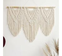 Hibisaws Macrame da parete in macramè, decorazione bohémien, decorazione per la casa, camera da letto, 110cmx 82 cm,arazzo da parete(set F)