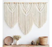 Hibisaws Macrame da parete in macramè, decorazione bohémien, decorazione per la casa, camera da letto, 110cmx 82 cm,arazzo da parete(set C)