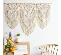 Hibisaws Macrame da parete in macramè, decorazione bohémien, decorazione per la casa, camera da letto, arazzo da parete (H)