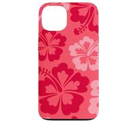 Hibiscus Flower Beach Hawaiian Exotic Floral Surf Cranberry Custodia per iPhone 13