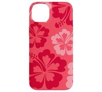 Hibiscus Flower Beach Hawaiian Exotic Floral Surf Cranberry Custodia per iPhone 14 Plus