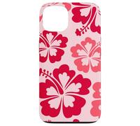 Hibiscus Flower Beach Hawaiian Exotic Floral Surf Vibe Red Custodia per iPhone 13