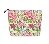 Hibiscus Flowers - Borsa da viaggio da donna, in canapa finta, con cerniera, grande capacità