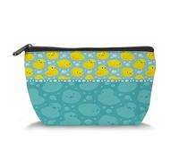 Hibiscus Flowersby, trousse per trucchi da donna, con fiori di ibisco, acquerello, grande capacità, trousse da viaggio per articoli da toeletta e accessori, colore rosso e verde, Giallo Verde_19,