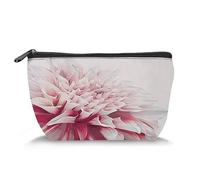 Hibiscus Flowersby, trousse per trucchi da donna, con fiori di ibisco, acquerello, grande capacità, trousse da viaggio per articoli da toeletta e accessori, colore rosso e verde, Rosa_9, Taglia unica,