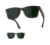 HiBloks Clip Polarizzate Compatibili Con Ray-Ban Meta Wayfarer RW4008 E Gen 2 RW4012 Large 53-22, Clip Per Scolorimento Del Telaio Nero Opaco Per Accessori Ray-Ban Meta Gen 2 (Verde Scuro)