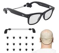 HiBloks - Kit di accessori per occhiali Ray-Ban Meta, tra cui 15 adesivi a LED che bloccano la luce e 1 cinturino per occhiali senza coda, set di corde regolabili per Wayfarer/Skyler/Headliner (Gen 1