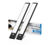 HIBOITEC 2500mAh Luce Led Sottopensile, 5 Luminosi Lampada con Sensore di Movimento, USB Ricaricabile Led Sottopensile Cucina Senza Fili, Magnetica Luci per Armadio Cucina Scale (Luce Bianca, 32,5cm)