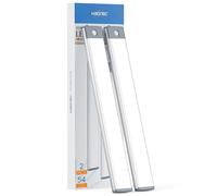 HIBOITEC Luce Armadio 54 LED con Sensore Movimento,32CM Magnetica Ricaricabile Luci Led Senza Filo,LED Sottopensile Cucina per Cucina Scale Soggiorno Bagno Camere da Letto, 2 Pezzi