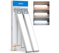 HIBOITEC Luce Led Sottopensile 3 Colore, 350 Lumen 2500mAh Dimmerabile Luci Armadio Led con Sensore, USB Ricaricabile Luci Armadio, Magnetico Lampada Sottopensile Cucina, Durevoli (2 Pezzi)