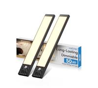 HIBOITEC Luce Led Sottopensile, 5 Luminosi Lampada con Sensore di Movimento, USB Ricaricabile Led Sottopensile Cucina Senza Fili, Magnetica Luci per Armadio Cucina Scale (Luce Calda, 25,5cm)