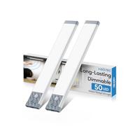 HIBOITEC Luci Sottopensile Cucina con Sensore, Senza Fili Luci per Armadio, Dimmerabile Luce LED Notturna Sottopensile Cucina con Striscia Magnetica Adesiva per Scale (Luce Bianca Fredda, 25,5cm)