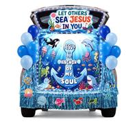 Hiboom Kit di decorazioni per auto religiose per Halloween a tema oceano