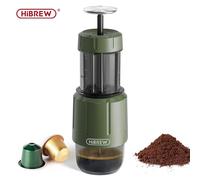 HiBREW Caffettiera Portatile 2in1, Manuale, Capsule/Caffè Macinato,Caldo/Freddo