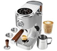 HIBREW H13 - Espresso Machine with LED Display - 58 mm Portafilter in acciaio inossidabile - Compact Espresso Maker with Steam Milk Forther & Separate Hot Water Spout
