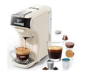 HIBREW H1B Macchina da Caffè a Cialde 6 in 1, Macchina per Espresso 20Bar | Compatibile Ns*/Kcup*/DG*/Es*, Polvere per Espresso, Infusione Calda/Fredda un Tocco, Supporta Tazze Fino a 240 ml