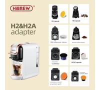 HiBREW H2A & H2B macchina da caffè Capsule Adapter System Parts per Nespresso o Dolce Gusto o caffè macinato o ESE Pod o Caffitaly