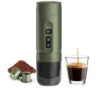 HIBREW H4C - Macchina per caffè espresso elettrica portatile, ricaricabile tramite USB-C, colore verde, classica