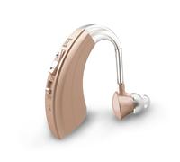 HIBRIQ Dispositivo sonoro ricaricabile, cancellazione del rumore e volume regolabile, 4 modalità dispositivo uditivo design BTE Comfort (2, Beige)