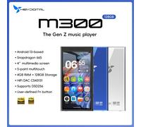 Lettore HiBy M300 nero 4 GB RAM 128 GB Android 13 DAC CS43131 Bluetooth WiFi FM 2 TB SD