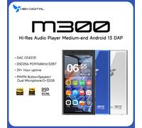 HiBy Digital M300 Android 13 lettore musicale MP3 HiFi Audio Bluetooth WiFi USB DAC DSD Radio FM Black