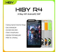HiBy R4 ES9018Q2M * 4 Android12 Lettore musicale HiFi Audio MP3 Bluetooth WiFi DSD256 MQA 16x USB DAC Cuffie AMP 11 ore 4.7 '' OPA1652 White