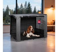 HiCaptain Coperchio in poliestere per cani - Coperchio antivento durevole per gabbia in filo metallico per protezione interna ed esterna