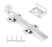 Hicarer 1 chiavistello per porta olandese, resistente, finitura cromata spazzolata, per battente francese, interni ed esterni, doppie porte (20,3 cm)