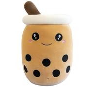 HICAS Bubble Tea Peluche a Forma di Cartone Animato,Divertente tè al Latte,Tazza da Tè,Giocattolo per Bambini,Regalo di Compleanno,35 Cm, Marrone 1