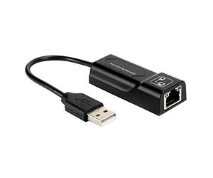 HICGO Adattatore Ethernet, Adattatore Ethernet da USB 2.0 a RJ45 10/100 Mbps - Guscio in ABS Leggero, velocità di trasferimento Elevata - per Desktop Portatile