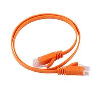 HICGO RJ45 CAT6 LAN Cable Flat LAN Cable UTP Patch Router Cables 1000M Orange RJ45 CAT6 Ethernet Network Flat (8M)