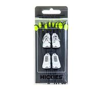 HICKIES 1.0 Lacci per scarpe elastici, non si allacciano - Nero e Giallo (misura unica, contiene 14 lacci)