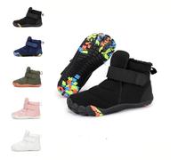 HICKMONBER Scarpe invernali per bambini a piedi nudi,Ragazzi Ragazze Mid Trekking Shoes Outdoor con Zero Drop Soles e Wide Toe Box Gr.25-36