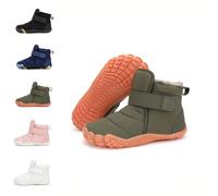 HICKMONBER Scarpe invernali per bambini a piedi nudi,Ragazzi Ragazze Mid Trekking Shoes Outdoor con Zero Drop Soles e Wide Toe Box Gr.25-36