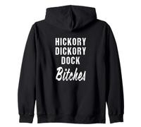 Hickory Dickory Dock Bitches Nursery Parodia Canzone Rima Felpa con Cappuccio