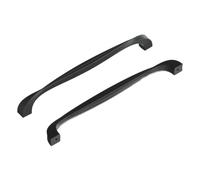 Hickory Hardware 1 Pack Solid Core Kitchen Cabinet Pulls, Luxury Cabinet Handles, Hardware for Doors & Dresser Drawers, 8-13/16 Inch (224mm) Hole Center, Black Iron, Twist Collection
