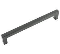 Hickory Hardware Maniglia per armadio da cucina, nucleo solido, accessori per porte e cassetti, foro centrale da 160 mm, nero opaco, collezione Skylight (confezione da 1)