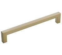 Hickory Hardware Maniglie per armadietti da cucina con nucleo solido, accessori per porte e cassetti, foro centrale da 160 mm, nichel dorato, collezione Skylight (confezione da 10)