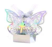 HICOHAND Scatole di carta per caramelle, 50 pezzi, con immagine speculare, a forma di farfalla, per caramelle, caramelle, cioccolatini, regalo per matrimonio, compleanno, baby shower
