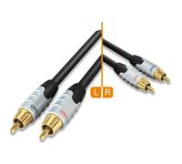 HICON Ambience 5m Stereo Audio Cavo Rca 3-fach Schermato 5,00m HIA-C2C2-0500