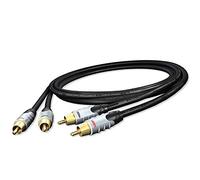 Hicon Ambience HIA-C2C2-0150 - Cavo RCA Phono da 1,5 m a 3 schermature, 150 cm