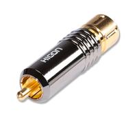 HICON Connettori Bianchi RCA Cinch Spina Pressione Bloccaggio | HI-CM18-NTL